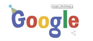 Google's 16th Birthday marked with Doodle on September 27 