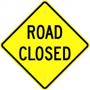 Road closed